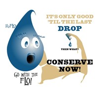 Water Drop saying to Conserve water